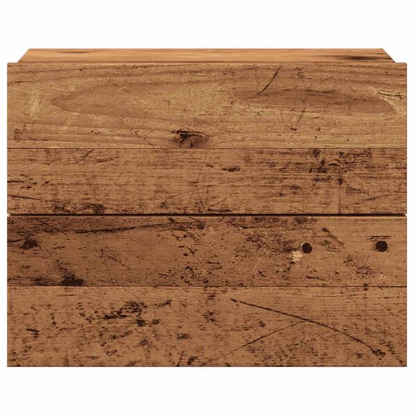 vidaXL Wand-Nachttisch Altholz-Optik 40x32x30 cm