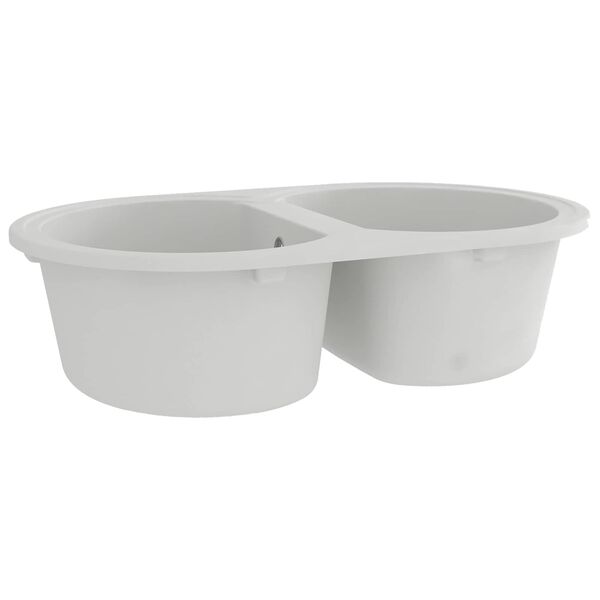 vidaXL K&uuml;chensp&uuml;le Wei&szlig; 78 x 47 x 20,5 cm Granit