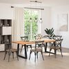 vidaXL Esstisch Beine V-Form 2 St&uuml;ck Schwarz 70x(72-73,3) cm Stahl