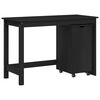 vidaXL Schreibtischschrank-Set 2 stk. Schwarz Massives Kiefernholz