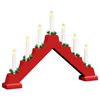 vidaXL Weihnachtskerzenbr&uuml;cke mit 7 LEDs Rot 39,5 x 5 x 29 cm