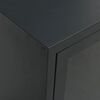 vidaXL TV-Schrank Schwarz 105x35x52 cm Stahl und Glas