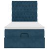vidaXL Ottoman-Bett mit Matratzen Dunkelblau 80x200 cm Samt