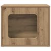 vidaXL Katzenhaus Kunsthandwerk Eiche 51 x 30 x 42,5 cm Holzwerkstoff