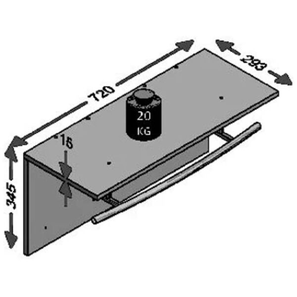FMD Wandgarderobe 72 x 29,3 x 34,5 cm Wei&szlig;