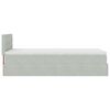 vidaXL Ottoman-Bett mit Matratze Hellgrau 80x200 cm Samt