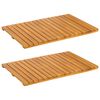 vidaXL Badematte Uni Braun 60 x 40 cm Massives Akazienholz