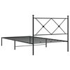 vidaXL Bettgestell mit Kopfteil Metall Schwarz 100x200 cm