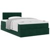 vidaXL Ottoman-Bett mit Matratze Dunkelgr&uuml;n 120x190 cm Samt