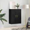 vidaXL Wandschrank Wandmontiert Schwarz Eichen-Optik 69,5 x 34 x 90 cm
