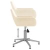 vidaXL Esszimmerst&uuml;hle 6 Stk. Drehbar Creme Samt