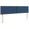 vidaXL Ottoman-Bett mit Matratze Blau 160x200 cm Stoff