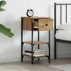 vidaXL Nachttisch mit Schubladen 2 pcs Braun 33,5 x 36 x 70 cm