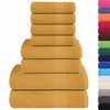 vidaXL 8-tlg. Handtuch-Set FROGN Gold 360 g/m&sup2;