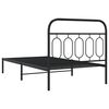 vidaXL Bettgestell mit Kopfteil Metall Schwarz 100x190 cm