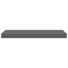 vidaXL Schweberegal Hochglanz-Grau 60x23,5x3,8 cm MDF