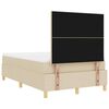 vidaXL Boxspringbett mit Matratze Creme 120 x 200 cm Stoff