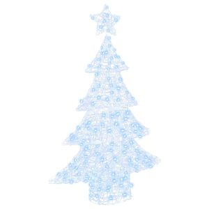 vidaXL Weihnachtsbaum mit 100 LEDs Kaltwei&szlig; 122 cm Acryl