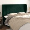 vidaXL Kopfteil mit Ohren Dunkelgr&uuml;n 183x23x118/128 cm Samt