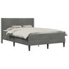 vidaXL Bettgestell mit Matratze Dunkelgrau 137 x 190 cm Samt