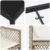 vidaXL Garten Essgruppe 5 pcs Beige Poly-Rattan