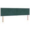 vidaXL LED Boxspringbett mit Matratze Dunkelgr&uuml;n 180 x 200 cm Samt