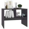 vidaXL Beistelltisch Hochglanz-Grau 60x40x45 cm Holzwerkstoff