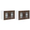 vidaXL K&uuml;chenschrank Kalmar 2 pcs Braun Eichen-Optik 60 x 31 x 40 cm