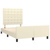 vidaXL Bettgestell ohne Matratze Creme 120x190 cm Kunstleder