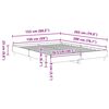 vidaXL Bettrahmen Schwarz Eichen-Optik 203 x 153 x 25 cm Holzwerkstoff