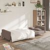 vidaXL Schlafsofa 2-Sitzer mit 2 Kissen Taupe Stoff