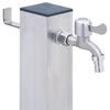 vidaXL Wassers&auml;ule f&uuml;r den Garten 80 cm Edelstahl Quadratisch