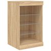 vidaXL Sideboard mit LED-Leuchten Sonoma-Eiche 162x37x67 cm