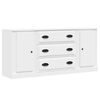 vidaXL Sideboards 3 Stk. Wei&szlig; Holzwerkstoff