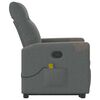 vidaXL Massagesessel mit Aufstehhilfe Dunkelgrau Stoff