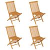 vidaXL 5-tlg. Garten-Essgruppe Massivholz Teak