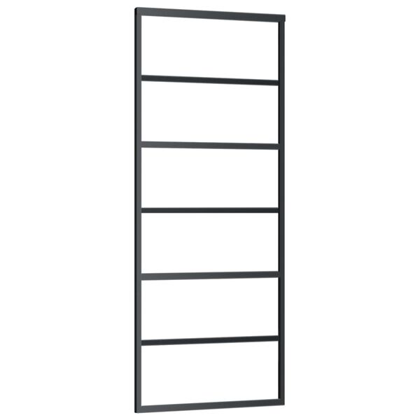 vidaXL Schiebet&uuml;r mit Beschlag ESG-Glas & Aluminium 76x205 cm