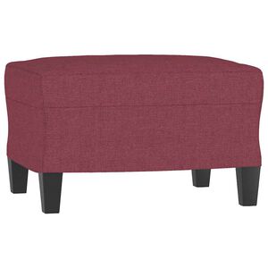 vidaXL Fu&szlig;hocker Weinrot 60x50x41 cm Stoff