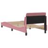 vidaXL Bettgestell mit Kopfteil "Dover" Rosa 90x200 cm Samt