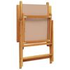 vidaXL Garten Essgruppe 5 pcs Taupe Massivholz Akazie