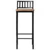 vidaXL 3-tlg. Bar-Set Raues Mangoholz und Metall