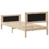 vidaXL Bettgestell Braun und Dunkelgrau 90 x 190 cm Massivholz Kiefer