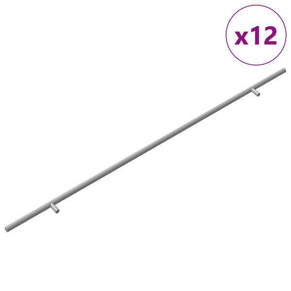 vidaXL Schrankgriff 12 pcs Silber 800 mm Edelstahl