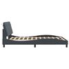 vidaXL Bettgestell ohne Matratze Dunkelgrau 140x200 cm Samt