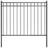 vidaXL Gartenzaun Stahl 1,81x1 m Schwarz