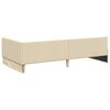 vidaXL Eckbettgestell mit Kopfteil Creme 90 cm x 190 cm Samt