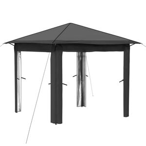 vidaXL Gazebo ohne Seitenwand 2,6 x 2,6 m Hellgrau und Anthrazit