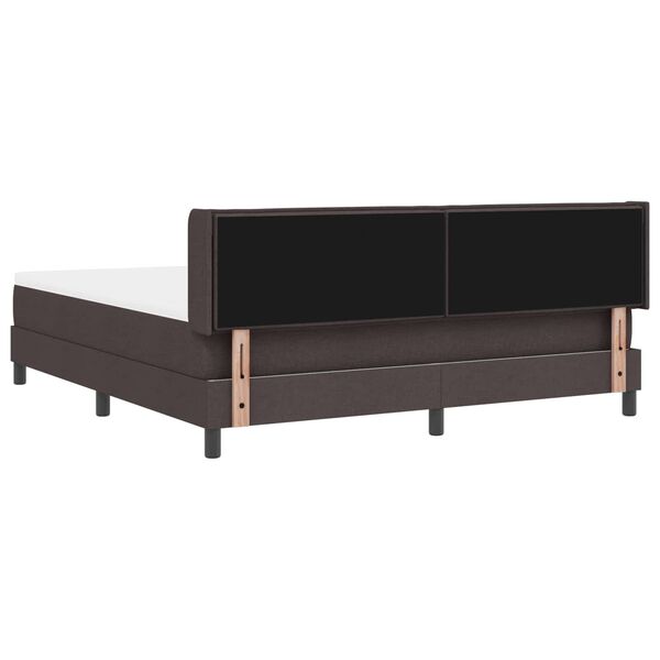 vidaXL Boxspringbett mit Matratze Dunkelbraun 200 x 180 cm Polyester