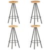 vidaXL Barhocker 4 Stk. Raues Mangoholz