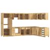 vidaXL Schrank mit Regal SKI 14 pcs Honigbraun Massives Kiefernholz
